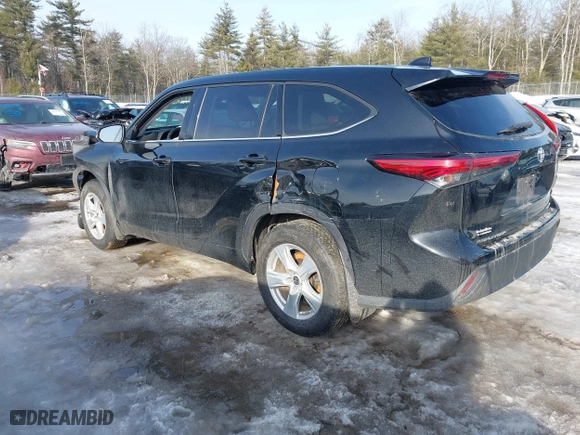 2021 Toyota Highlander L with VIN 5TDBZRBH0MS090789, listed as a IAAI auction lot 41623255 with 1 mi miles. Bid and sale history available at carsss.com. Image 3.