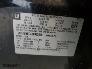 2011 Chevrolet Equinox LT w/2LT with VIN 2CNFLNEC4B6322650, listed as a Copart auction lot 53577645 with 178,847 mi miles and Salvage Title. Bid and sale history available at carsss.com. Image 16.
