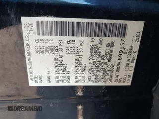 2021 Nissan Rogue SV z VIN 5N1AT3BB2MC699157, wystawiony jako IAAI lot #41416057 z przebiegiem 62 018 mil mil oraz . Historia ofert i sprzedaży dostępna na DreamBid. Obrazek 9.