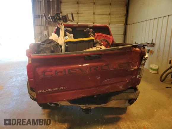 2021 Chevrolet Silverado 1500 LT with VIN 3GCUYDEDXMG144556, listed as a Copart auction lot 49736605 with 34,418 mi miles and Salvage Title. Bid and sale history available at DreamBid. Image 6.