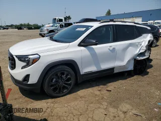 2021 GMC Terrain SLT with VIN 3GKALVEV5ML385565, listed as a Copart auction lot 60694045 with 109,930 mi miles and Non repairable. Bid and sale history available at DreamBid. Image 1.