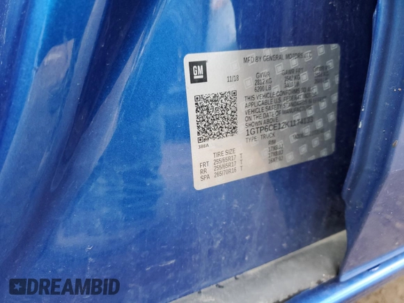 2019 GMC Canyon z VIN 1GTP6CE12K1174133, wystawiony jako Copart lot #51242875 z przebiegiem 182 902 mil mil oraz Szkoda całkowita • Salvage title. Historia ofert i sprzedaży dostępna na DreamBid. Obrazek 13.