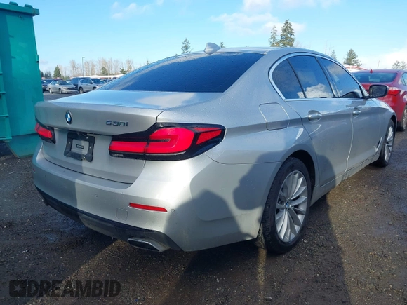 2021 BMW 5 Series 530i with VIN WBA53BH04MCG83743, listed as a IAAI auction lot 41719318 with 82,975 mi miles and . Bid and sale history available at DreamBid. Image 4.