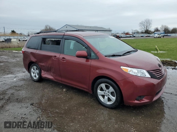 2015 Toyota Sienna LE AAS with VIN 5TDKK3DCXFS537375, listed as a Copart auction lot 51580235 with 77,389 mi miles and Salvage Title. Bid and sale history available at carsss.com. Image 4.