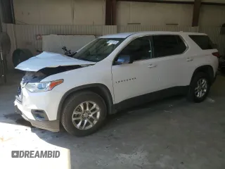 2020 Chevrolet Traverse LS z VIN 1GNERFKW2LJ141156, wystawiony jako Copart lot #56180075 z przebiegiem 140 770 mil mil oraz Szkoda całkowita • Salvage title. Historia ofert i sprzedaży dostępna na DreamBid. Obrazek 1.