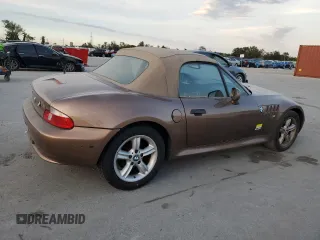 2001 BMW Z3 2.5i with VIN WBACN33441LM02664, listed as a Copart auction lot 76189564 with 90,136 mi miles and Salvage Title. Bid and sale history available at carsss.com. Image 3.
