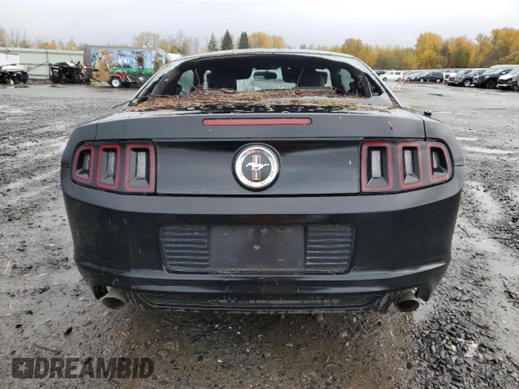2013 Ford Mustang V6 with VIN 1ZVBP8AM9D5280169, listed as a Copart auction lot 81176564 with 155,330 mi miles and Salvage title. Bid and sale history available at DreamBid. Image 6.
