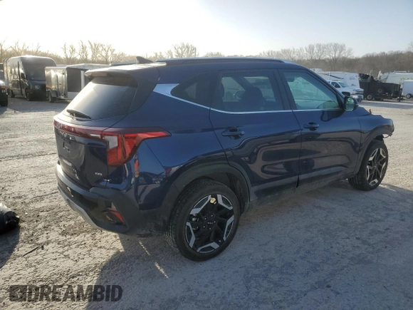2024 Kia Seltos SX with VIN KNDETCA70R7631362, listed as a Copart auction lot 49338665 with 6,760 mi miles and Salvage title. Bid and sale history available at DreamBid. Image 3.