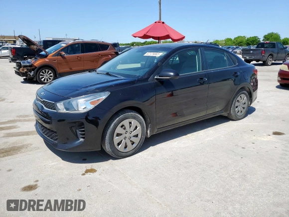 2020 Kia Rio LX with VIN 3KPA24AD6LE282471, listed as a Copart auction lot 52129865 with 59,222 mi miles and Salvage Title. Bid and sale history available at carsss.com. Image 1.