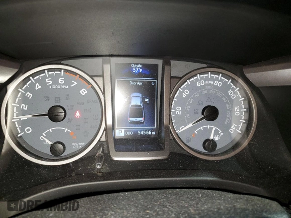 2021 Toyota Tacoma 4WD SR5 with VIN 3TMDZ5BN3MM103509, listed as a Copart auction lot 48461875 with 54,566 mi miles and Salvage Title. Bid and sale history available at carsss.com. Image 9.