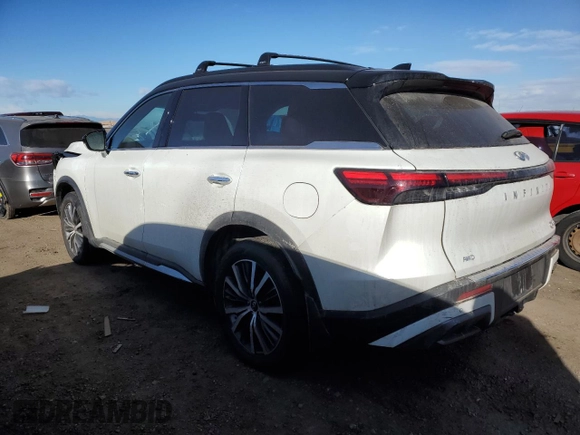 2024 Infiniti QX60 Autograph with VIN 5N1DL1HU7RC333485, listed as a Copart auction lot 83618274 with 12,714 mi miles and Salvage title. Bid and sale history available at DreamBid. Image 2.