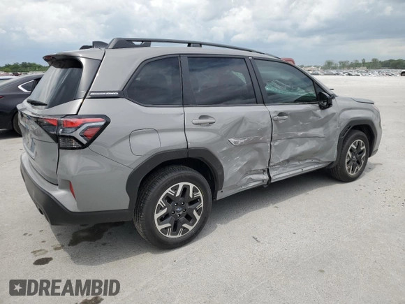 2025 Subaru Forester Premium z VIN JF2SLDBC0SH521532, wystawiony jako Copart lot #55326615 z przebiegiem 2 133 mil mil oraz Szkoda całkowita • Salvage title. Historia ofert i sprzedaży dostępna na DreamBid. Obrazek 3.