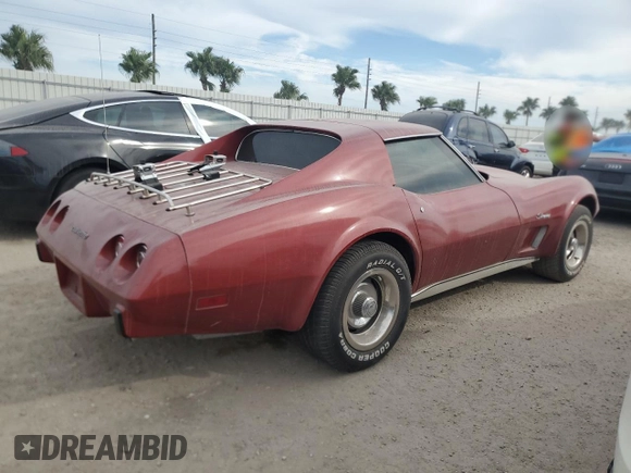 1976 Chevrolet Corvette with VIN 1Z37L6S431291, listed as a Copart auction lot 76202464 with Not provided miles and Salvage title. Bid and sale history available at DreamBid. Image 3.