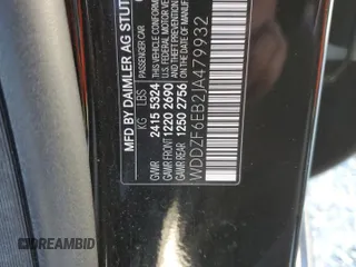 2018 Mercedes-Benz E-Class AMG E 43 with VIN WDDZF6EB2JA479932, listed as a Copart auction lot 88176905 with 64,588 mi miles and Clean Title. Bid and sale history available at carsss.com. Image 13.