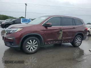 2019 Honda Pilot EX-L with VIN 5FNYF6H59KB083212, listed as a Copart auction lot 59360765 with 33,511 mi miles and Salvage title. Bid and sale history available at DreamBid. Image 1.