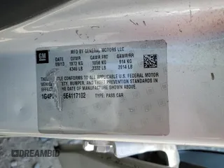 2014 Buick Verano Convenience Group z VIN 1G4PR5SK5E4117102, wystawiony jako Copart lot #59953975 z przebiegiem 132 582 mil mil oraz Szkoda całkowita • Salvage title. Historia ofert i sprzedaży dostępna na DreamBid. Obrazek 12.