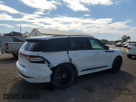 2022 Lincoln Aviator Reserve with VIN 5LM5J7XC2NGL14736, listed as a Copart auction lot 54903515 with 47,598 mi miles and Salvage title. Bid and sale history available at DreamBid. Image 3.
