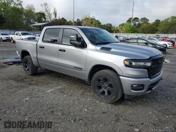 2025 Ram 1500 Big Horn z VIN 1C6SRFFP5SN535005, wystawiony jako Copart lot #50241725 z przebiegiem 9 611 mil mil oraz Szkoda całkowita • Salvage title. Historia ofert i sprzedaży dostępna na DreamBid. Obrazek 4.