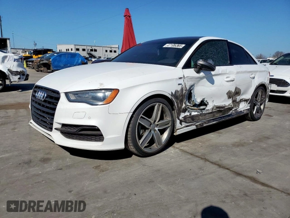 2016 Audi A3 1.8T Premium with VIN WAUA7GFF4G1109809, listed as a Copart auction lot 47106365 with 96,296 mi miles and Salvage Title. Bid and sale history available at carsss.com. Image 1.