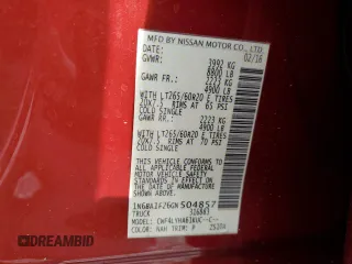 2016 Nissan Titan SL z VIN 1N6BA1F26GN504857, wystawiony jako Copart lot #49452855 z przebiegiem 114 264 mil mil oraz Szkoda całkowita • Salvage title. Historia ofert i sprzedaży dostępna na DreamBid. Obrazek 12.