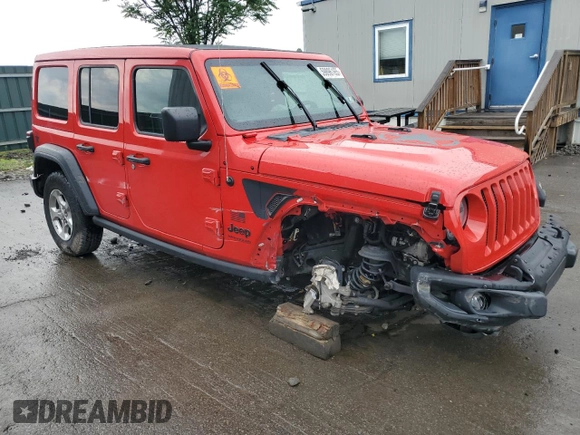 2021 Jeep Wrangler Unlimited Freedom with VIN 1C4HJXDN0MW605573, listed as a Copart auction lot 59896165 with 55,751 mi miles and Salvage title. Bid and sale history available at DreamBid. Image 4.