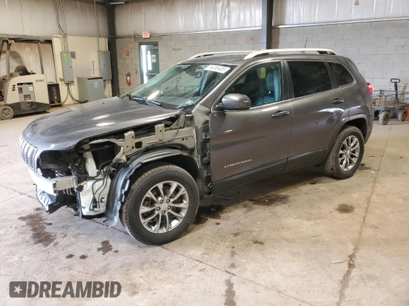 2019 Jeep Cherokee Latitude Plus with VIN 1C4PJMLB6KD460985, listed as a Copart auction lot 54386405 with 79,760 mi miles and Salvage Title. Bid and sale history available at DreamBid. Image 1.