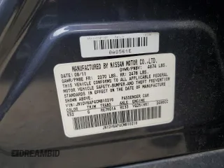 2012 Infiniti G25 Journey with VIN JN1DV6AP4CM810216, listed as a Copart auction lot 54243485 with 91,939 mi miles and Salvage Title. Bid and sale history available at carsss.com. Image 12.