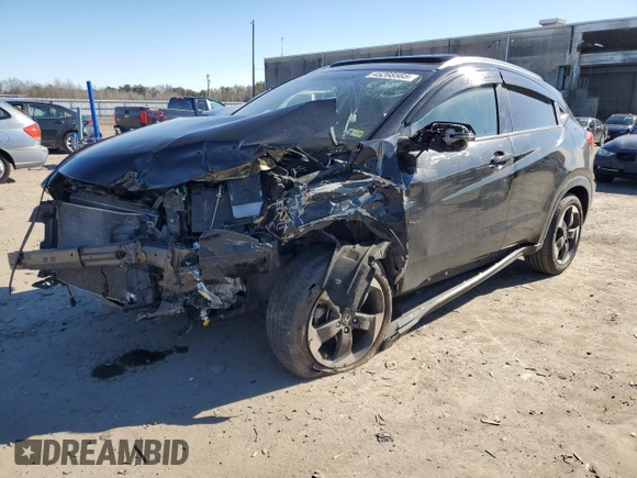 2018 Honda HR-V EX-L Navi with VIN 3CZRU6H78JM707582, listed as a Copart auction lot 45268565 with 84,624 mi miles and Salvage Title. Bid and sale history available at carsss.com. Image 1.