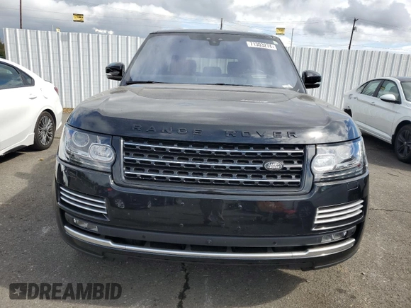 2017 Land Rover Range Rover with VIN SALGV5FE0HA328694, listed as a Copart auction lot 71303274 with 85,303 mi miles and Salvage title. Bid and sale history available at DreamBid. Image 5.