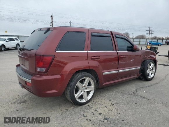 2008 Jeep Grand Cherokee SRT-8 with VIN 1J8HR78348C162460, listed as a Copart auction lot 43966375 with 94,444 mi miles and Salvage Title. Bid and sale history available at carsss.com. Image 3.