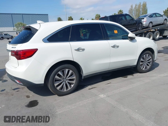 2015 Acura MDX Technology with VIN 5FRYD3H48FB011286, listed as a IAAI auction lot 42058039 with 66,038 mi miles and . Bid and sale history available at DreamBid. Image 4.