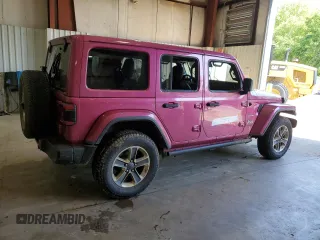 2022 Jeep Wrangler Unlimited Sahara with VIN 1C4HJXEN0NW106045, listed as a Copart auction lot 52383455 with 104,937 mi miles and Salvage title. Bid and sale history available at DreamBid. Image 3.