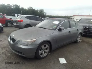 2007 BMW 5 Series 530i with VIN WBANE73577CM52878, listed as a IAAI auction lot 41357661 with 1 mi miles. Bid and sale history available at carsss.com. Image 2.