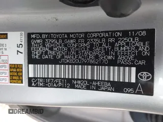 2009 Toyota Prius with VIN JTDKB20U797862170, listed as a IAAI auction lot 42105448 with 168,406 mi miles. Bid and sale history available at carsss.com. Image 9.
