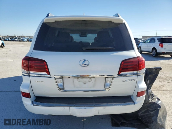 2015 Lexus LX 570 with VIN JTJHY7AX7F4167891, listed as a Copart auction lot 48007665 with Not Provided miles and Salvage Title. Bid and sale history available at DreamBid. Image 6.