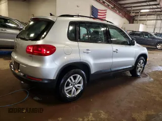 2017 Volkswagen Tiguan S z VIN WVGAV7AX9HW501192, wystawiony jako Copart lot #58719315 z przebiegiem 97 207 mil mil oraz Czysty tytuł • Clean title. Historia ofert i sprzedaży dostępna na DreamBid. Obrazek 3.