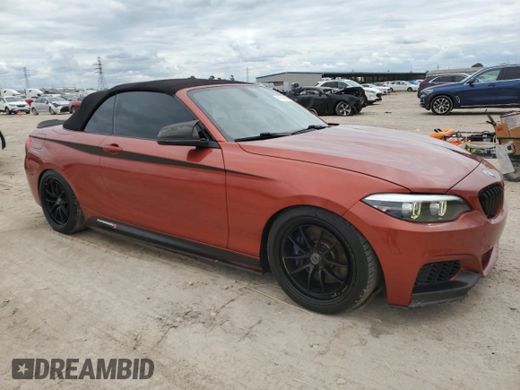 2018 BMW 2 Series M240i with VIN WBA2N1C51JVC28147, listed as a Copart auction lot 71616554 with 54,819 mi miles and Non Repairable. Bid and sale history available at carsss.com. Image 4.