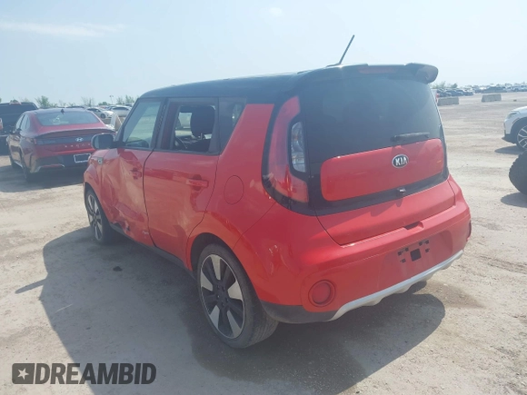 2018 Kia Soul + with VIN KNDJP3A50J7541022, listed as a IAAI auction lot 41918871 with 109,126 mi miles. Bid and sale history available at carsss.com. Image 3.