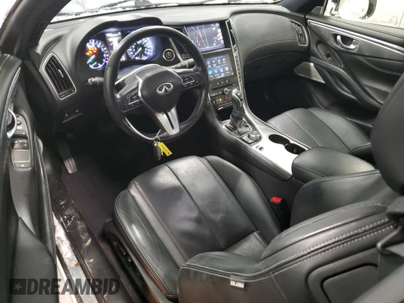 2018 Infiniti Q60 3.0t LUXE with VIN JN1EV7EL4JM391864, listed as a Copart auction lot 43698195 with 39,909 mi miles and Clean Title. Bid and sale history available at carsss.com. Image 8.