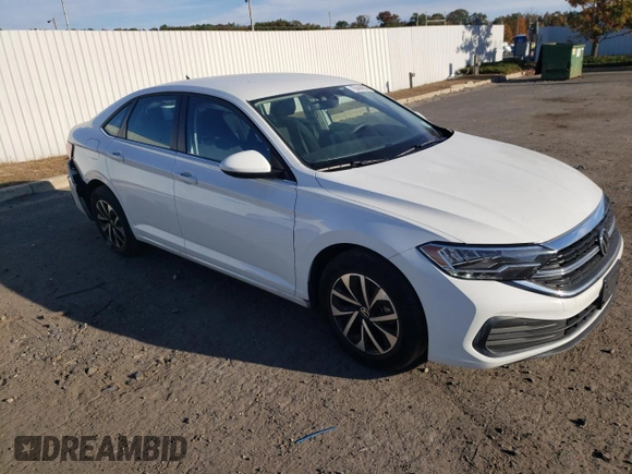 2023 Volkswagen Jetta S with VIN 3VW4M7BU4PM011134, listed as a Copart auction lot 76444894 with 25,888 mi miles and Salvage title. Bid and sale history available at DreamBid. Image 4.