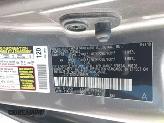 2018 Toyota Sienna XLE Auto Access Seat с VIN 5TDYZ3DC6JS939876, выставлен на аукционе IAAI как лот 42347926 с пробегом 81 086 миль миль и . История ставок и продаж доступна на DreamBid. Изображение 9.