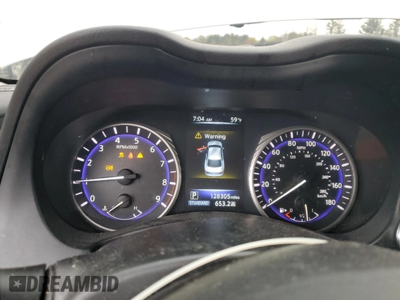 2015 Infiniti Q50 Premium with VIN JN1BV7AR1FM394225, listed as a Copart auction lot 52984735 with 128,305 mi miles and Salvage Title. Bid and sale history available at carsss.com. Image 9.