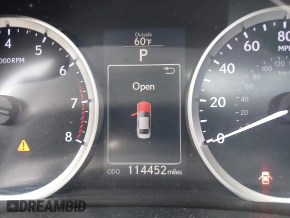 2014 Lexus IS 250 with VIN JTHCF1D20E5004362, listed as a IAAI auction lot 41988424 with 114,452 mi miles. Bid and sale history available at carsss.com. Image 15.