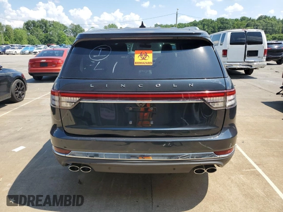 2021 Lincoln Aviator Reserve with VIN 5LM5J7WC1MGL14274, listed as a Copart auction lot 66223795 with Not provided miles and Salvage title. Bid and sale history available at DreamBid. Image 6.
