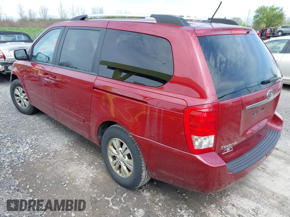 2012 Kia Sedona LX with VIN KNDMG4C71C6493153, listed as a IAAI auction lot 42176426 with 122,375 mi miles. Bid and sale history available at carsss.com. Image 3.