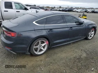 2018 Audi A5 Sportback Premium with VIN WAUDNCF51JA046873, listed as a Copart auction lot 43598815 with 43,297 mi miles and Salvage Title. Bid and sale history available at carsss.com. Image 3.