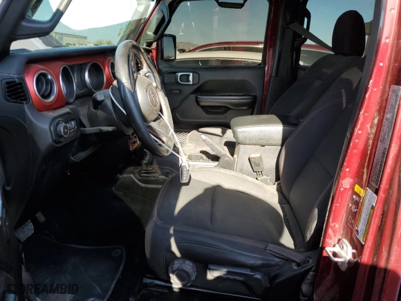 2021 Jeep Wrangler Unlimited Rubicon with VIN 1C4HJXFG7MW590231, listed as a Copart auction lot 53527475 with 26,250 mi miles and Salvage Title. Bid and sale history available at carsss.com. Image 7.