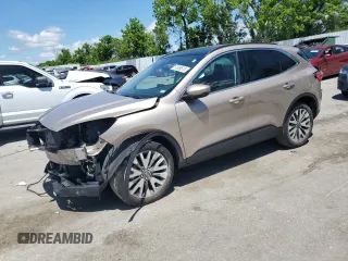 2020 Ford Escape Titanium with VIN 1FMCU9J91LUC67921, listed as a Copart auction lot 57659515 with 78,213 mi miles and Salvage title. Bid and sale history available at DreamBid. Image 1.