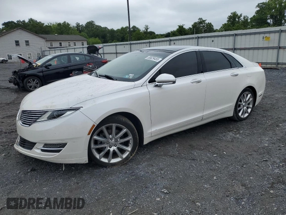 2015 Lincoln MKZ with VIN 3LN6L2G98FR623999, listed as a Copart auction lot 58629455 with 74,802 mi miles and Salvage title. Bid and sale history available at DreamBid. Image 1.