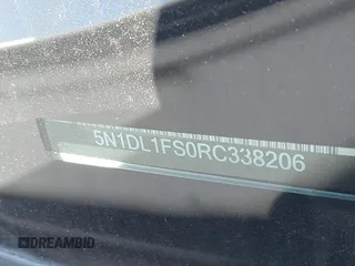 2024 Infiniti QX60 Luxe with VIN 5N1DL1FS0RC338206, listed as a IAAI auction lot 42236710 with 17,837 mi miles and . Bid and sale history available at DreamBid. Image 9.